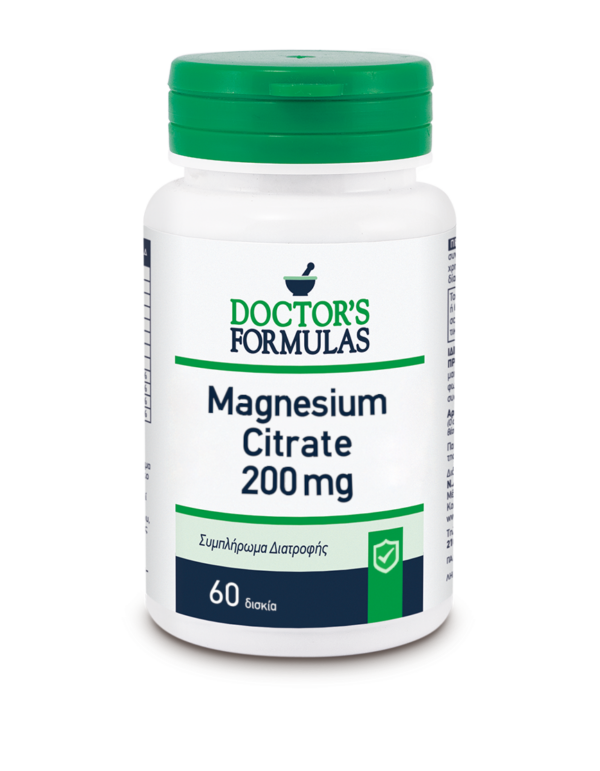 Doctor's Formulas Magnesium Citrate 200mg (60 δισκ) - Σύμπλήρωμα Διατροφής Κιτρικού Μαγνησίου